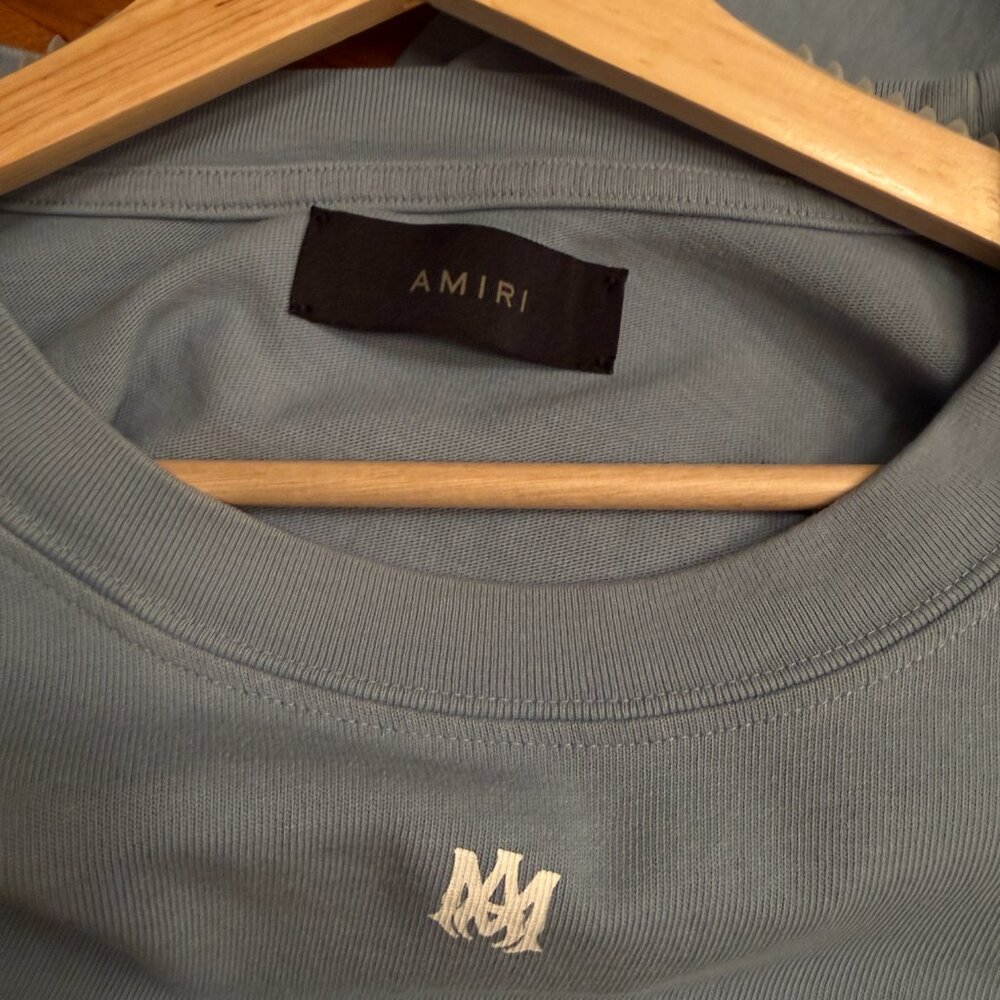 Amiri "22" T-Shirt - Oversized XXL - Light Blue - Picture 4 of 7
